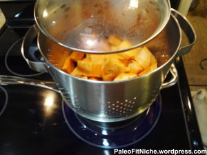 Sweet N' Spicy Chorizo Sweet Potato Kale Mash 2. Steam the Sweet Potato WM