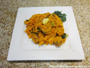 Sweet N' Spicy Chorizo Sweet Potato Kale Mash 6. Serve with or without organic raw milk sweet butter WM